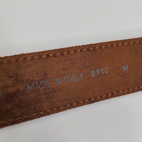 Fabio Corti Genuine Italian Distressed Crackled Leather Belt M - Picture 8 of 9